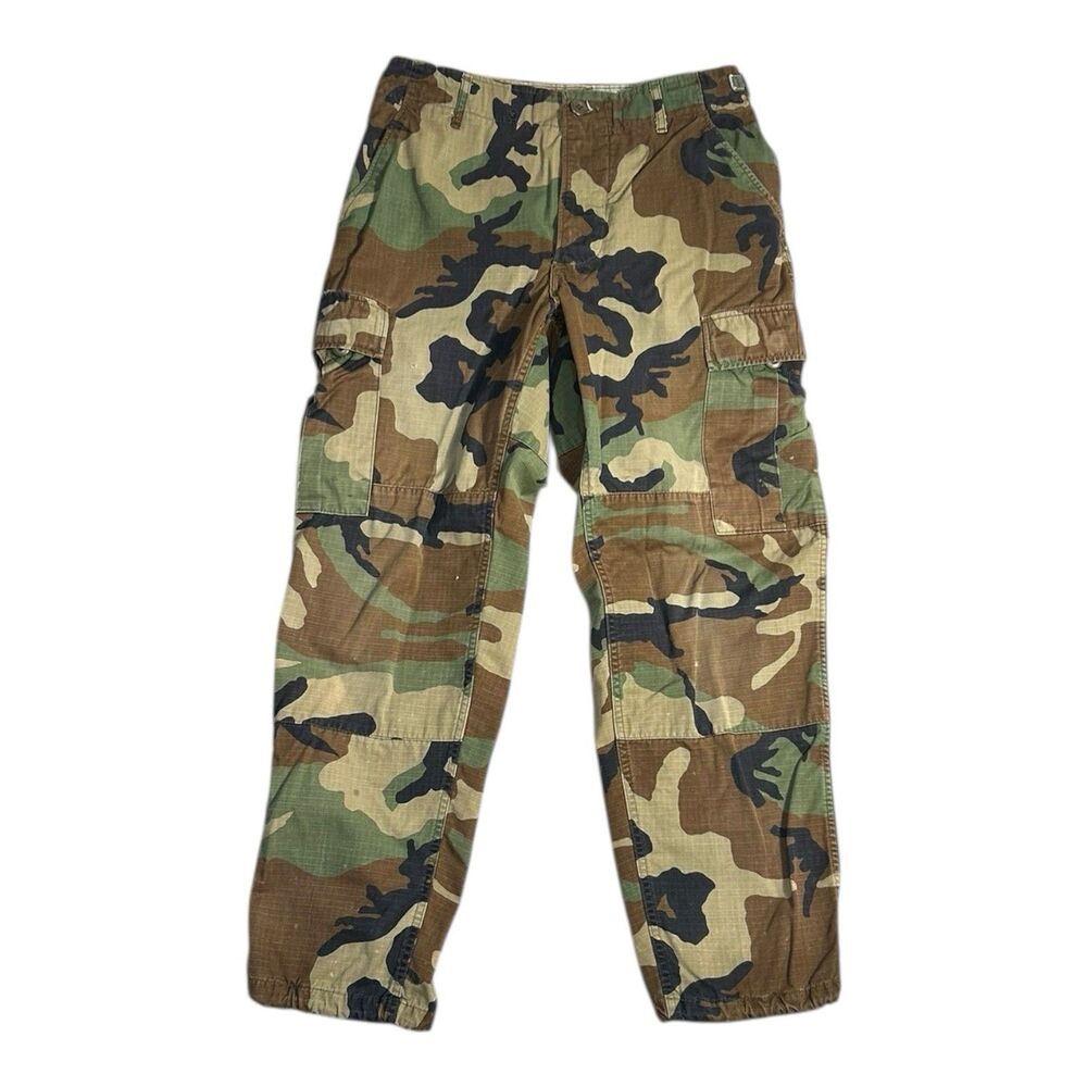 USGI Woodland Camo Cargo Pants Small Short (Actual 32x29)